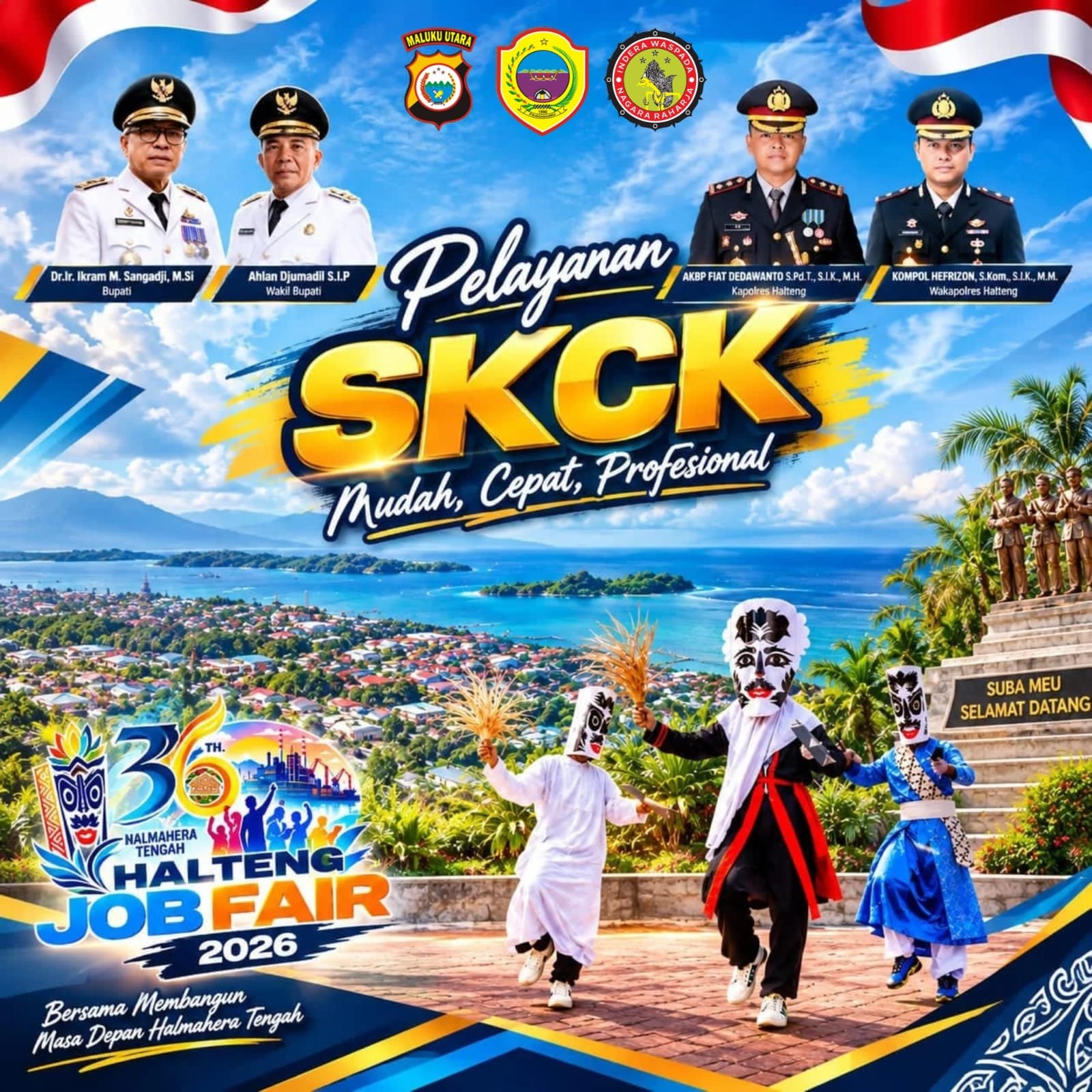 DUKUNG JOB FAIR HUT KABUPATEN HALMAHERA TENGAH, POLRES HALTENG HADIRKAN PELAYANAN SKCK BAGI PENCARI KERJA