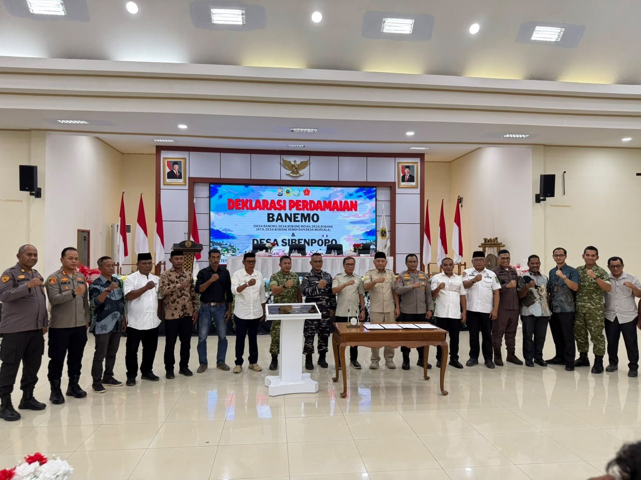 INISIATOR KAPOLDA MALUT, ENAM DESA DI PATANI BARAT DEKLARASIKAN PERDAMAIAN