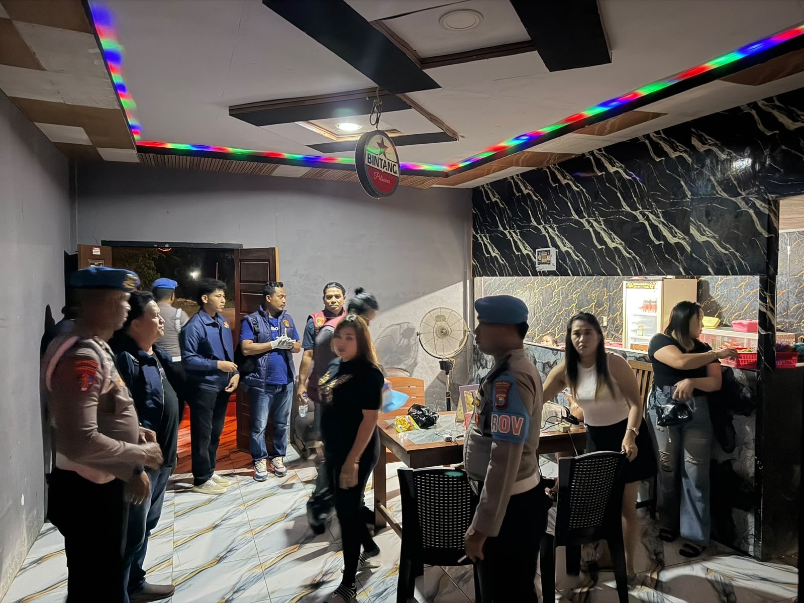 Sie Propam Polres Halteng Laksanakan Ops Gabtiblin dan Awasi Razia Narkoba di Tempat Hiburan Malam