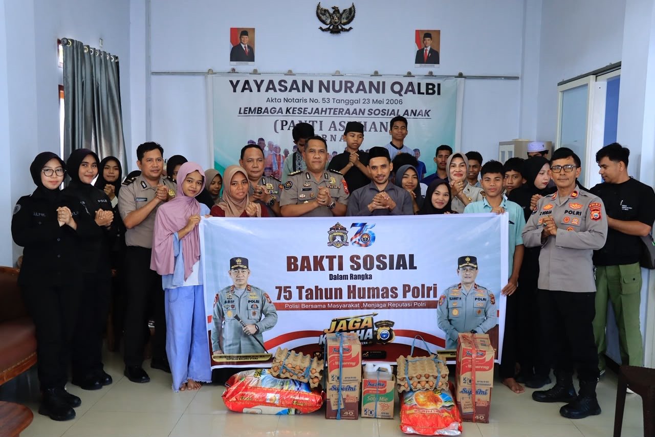 Sambut HUT ke-75 Humas Polri, Polisi di Maluku Utara Gelar Aksi Peduli