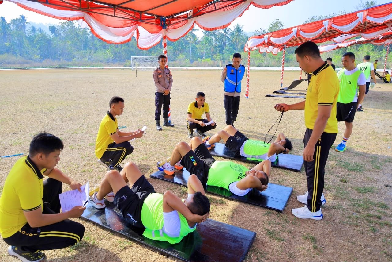Polda Maluku Utara Gelar Uji Kesamaptaan Jasmani dan Beladiri bagi Peserta Seleksi PAG dan SBP
